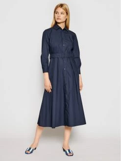 Weekend Max Mara Γυναίκες Φορέματα σε Στυλ Πουκάμισο & Σεμιζιέ Φόρεμα πουκάμισο Favilla 52212311 Σκούρο μπλε Regular Fit