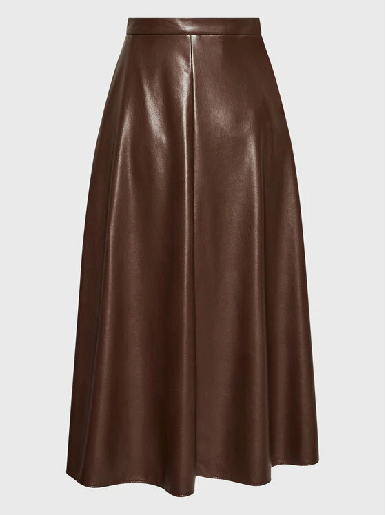 Weekend Max Mara Γυναίκες Midi Φούστα από απομίμηση δέρματος Narvel 51060623 Καφέ Regular Fit 5 Weekend Max Mara Γυναίκες Midi Φούστα από απομίμηση δέρματος Narvel 51060623 Καφέ Regular Fit - Image 5