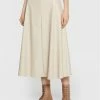 Weekend Max Mara Γυναίκες Midi Φούστα από απομίμηση δέρματος Narvel 51060623 Μπεζ Regular Fit