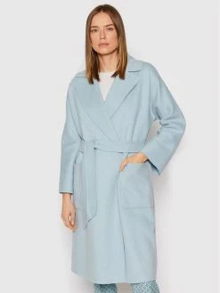 Weekend Max Mara Γυναίκες Μεταβατικά Παλτά Μάλλινο παλτό Selz 50110327 Μπλε Regular Fit