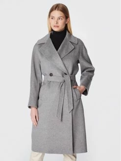 Weekend Max Mara Γυναίκες Μεταβατικά Παλτά Μάλλινο παλτό Resina 50160123 Γκρι Regular Fit