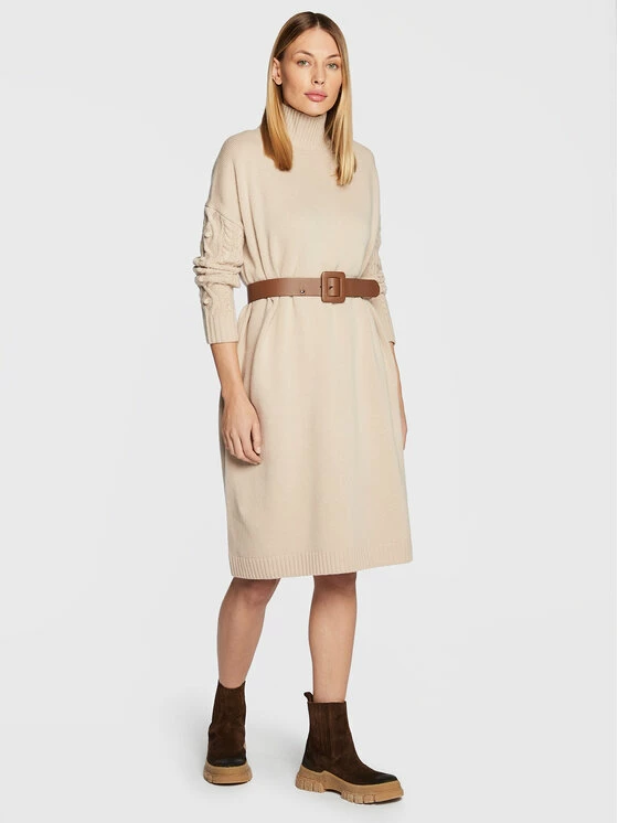 Weekend Max Mara Γυναίκες Πλεκτά Φορέματα Φόρεμα υφασμάτινο Ricard 53260123 Μπεζ Relaxed Fit 2 Weekend Max Mara Γυναίκες Πλεκτά Φορέματα Φόρεμα υφασμάτινο Ricard 53260123 Μπεζ Relaxed Fit - Image 2