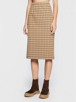 Weekend Max Mara Γυναίκες Φούστα Midi Fatima 57760123 Καφέ Regular Fit