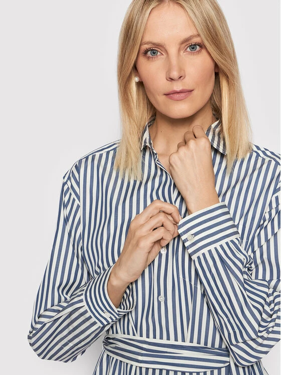 Weekend Max Mara Γυναίκες Φορέματα σε Στυλ Πουκάμισο & Σεμιζιέ Φόρεμα πουκάμισο Remo 52212621 Σκούρο μπλε Regular Fit 4 Weekend Max Mara Γυναίκες Φορέματα σε Στυλ Πουκάμισο & Σεμιζιέ Φόρεμα πουκάμισο Remo 52212621 Σκούρο μπλε Regular Fit - Image 4