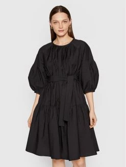 Weekend Max Mara Γυναίκες Καθημερινά Φορέματα Φόρεμα καθημερινό Lucas 52211621 Μαύρο Flare Fit