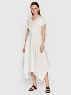 Weekend Max Mara Γυναίκες Καθημερινά Φορέματα Φόρεμα καθημερινό Martina 56210521 Λευκό Flare Fit