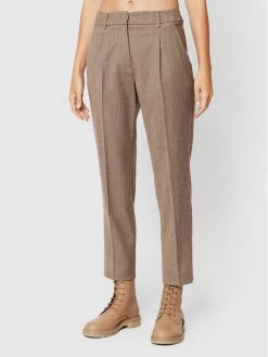 Weekend Max Mara Γυναίκες Υφασμάτινα Παντελόνια Παντελόνι υφασμάτινο Bussola 51360523 Μπεζ Regular Fit