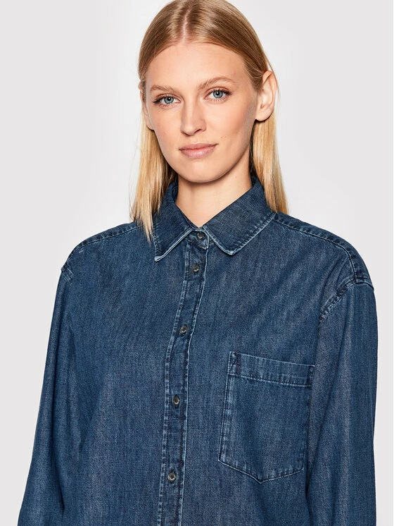 Weekend Max Mara Γυναίκες Φορέματα σε Στυλ Πουκάμισο & Σεμιζιέ Φόρεμα τζιν Fatto 52261129 Μπλε Regular Fit 4 Weekend Max Mara Γυναίκες Φορέματα σε Στυλ Πουκάμισο & Σεμιζιέ Φόρεμα τζιν Fatto 52261129 Μπλε Regular Fit - Image 4