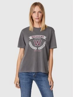 Weekend Max Mara Γυναίκες T-shirts T-Shirt Palmi 59760329 Γκρι Relaxed Fit