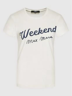 Weekend Max Mara Γυναίκες T-shirts T-Shirt Cacao 59760429 Λευκό Regular Fit -Max Mara Εκπτώσεις unnamed file 325