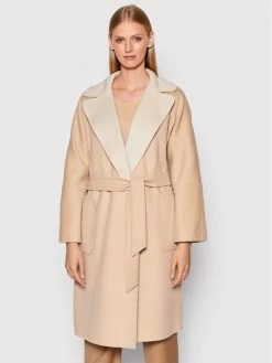 Weekend Max Mara Γυναίκες Μεταβατικά Παλτά Μάλλινο παλτό Rail 50160429 Μπεζ Regular Fit