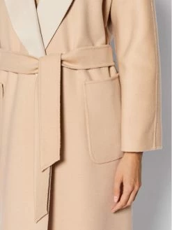 Weekend Max Mara Γυναίκες Μεταβατικά Παλτά Μάλλινο παλτό Rail 50160429 Μπεζ Regular Fit -Max Mara Εκπτώσεις unnamed file 369