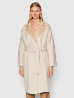 Weekend Max Mara Γυναίκες Μεταβατικά Παλτά Μάλλινο παλτό Rail 50160429 Μπεζ Regular Fit -Max Mara Εκπτώσεις unnamed file 370