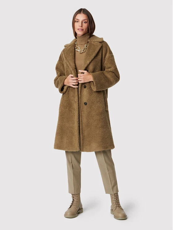 Weekend Max Mara Γυναίκες Χειμωνιάτικα Παλτά Μάλλινο παλτό Salmone 50160323 Καφέ Regular Fit 2 Weekend Max Mara Γυναίκες Χειμωνιάτικα Παλτά Μάλλινο παλτό Salmone 50160323 Καφέ Regular Fit - Image 2