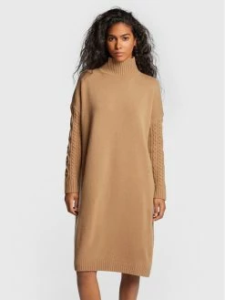 Weekend Max Mara Γυναίκες Πλεκτά Φορέματα Φόρεμα υφασμάτινο Ricard 53260123 Καφέ Relaxed Fit