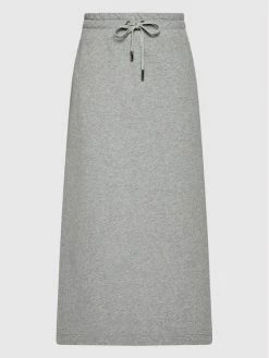 Weekend Max Mara Γυναίκες Midi Φούστα από ύφασμα φούτερ Ottelia 57760329 Γκρι Regular Fit