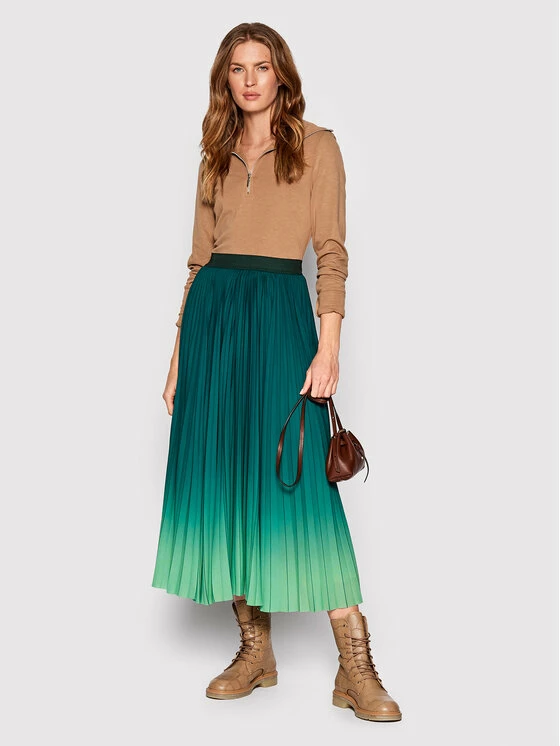 Weekend Max Mara Γυναίκες Midi Πλισέ φούστα Fulcro 51060429 Πράσινο Regular Fit 2 Weekend Max Mara Γυναίκες Midi Πλισέ φούστα Fulcro 51060429 Πράσινο Regular Fit - Image 2