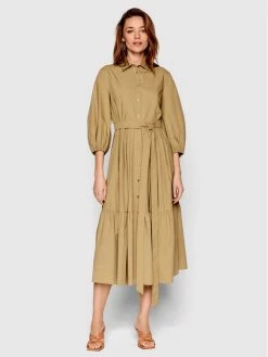 Weekend Max Mara Γυναίκες Φορέματα σε Στυλ Πουκάμισο & Σεμιζιέ Φόρεμα πουκάμισο Diana 52210521 Καφέ Regular Fit