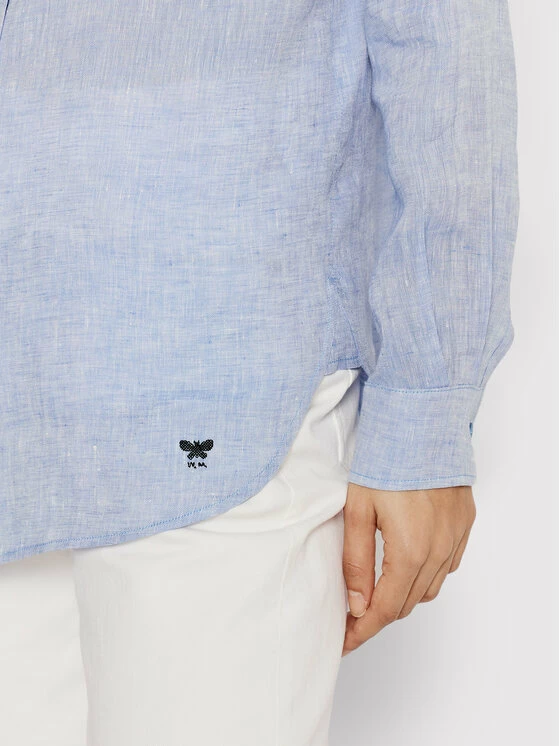 Weekend Max Mara Γυναίκες Casual Πουκάμισα Πουκάμισο Fortuna 51110321 Μπλε Regular Fit 4 Weekend Max Mara Γυναίκες Casual Πουκάμισα Πουκάμισο Fortuna 51110321 Μπλε Regular Fit - Image 4