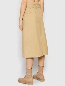 Weekend Max Mara Γυναίκες Midi Φούστα σε γραμμή Α Vanda 51010227 Μπεζ Regular Fit -Max Mara Εκπτώσεις unnamed file 714