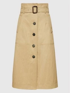 Weekend Max Mara Γυναίκες Midi Φούστα σε γραμμή Α Vanda 51010227 Μπεζ Regular Fit -Max Mara Εκπτώσεις unnamed file 716