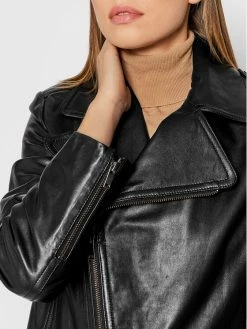 Weekend Max Mara Γυναίκες Δερμάτινα Μπουφάν Μπουφάν δερμάτινο Mania 54410527 Μαύρο Regular Fit -Max Mara Εκπτώσεις unnamed file 825