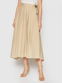 Weekend Max Mara Γυναίκες Φούστα Midi Oblare 51010411 Μπεζ Regular Fit