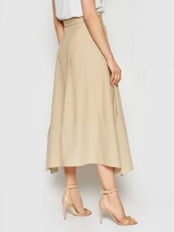 Weekend Max Mara Γυναίκες Φούστα Midi Oblare 51010411 Μπεζ Regular Fit -Max Mara Εκπτώσεις unnamed file 911