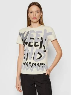 Weekend Max Mara Γυναίκες T-shirts T-Shirt Rana 5976041 Μπεζ Regular Fit