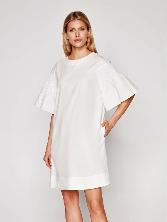 Weekend Max Mara Γυναίκες Καθημερινά Φορέματα Φόρεμα καθημερινό Pacos 52212211 Λευκό Regular Fit 1 Weekend Max Mara Γυναίκες Καθημερινά Φορέματα Φόρεμα καθημερινό Pacos 52212211 Λευκό Regular Fit